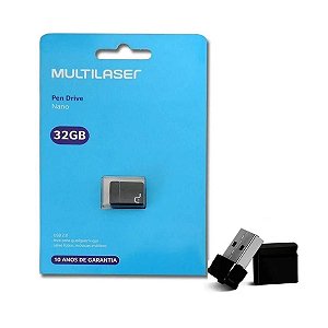 PEN DRIVE NANO PRETO 32GB MULTILASER