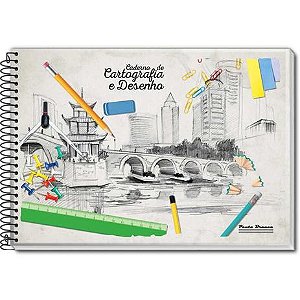 CADERNO DE DESENHO 48FLS CAPA FLEXIVELPAUTA BRANCA
