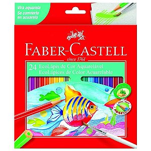 LAPIS DE COR AQUARELÁVEL FABER 24 CORES