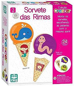 JOGO PEDAGÓGICO CRESCER - SORVETE DAS RIMAS NIG
