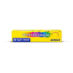 TINTA GUACHE 15ML 12 CORES ACRILEX