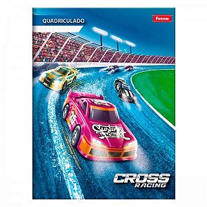 CADERNO QUADRICULADO 40FLS CROSS RACING FSC