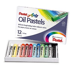 GIZ PASTEL OLEOSO 12 CORES ESTOJO PHN-12 - PENTEL