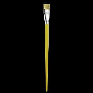 PINCEL ARTISTICO CHATO 12 CERDAS BRANCAS CABO LONG