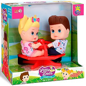BONECA LITTLE DOLL PLAYGROUND GIRA-GIRA DIVERTOYS