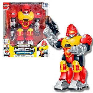 ROBÔ A PILHA COM LUZ E SOM  MEGA MECH TOYNG