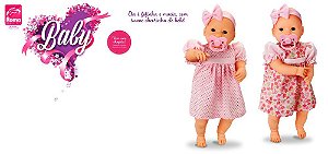 BONECA VINIL ROMA BABY COM CHUPETA