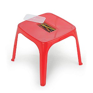 MESA INFANTIL VERMELHA PLASNORTHON
