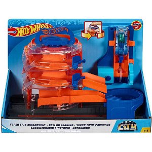 Pista Hot Wheels Super Giro na Loja de Carros Matt