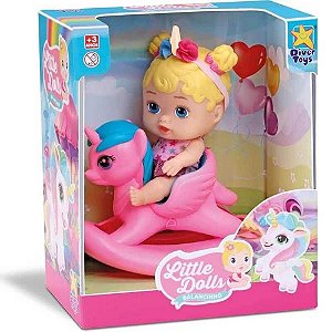 BONECA LITTLE DOLLS BALANCINHO UNICORNIO