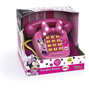 BRINQUEDO FONINHO TELEFONE SONORO MINNIE ELKA