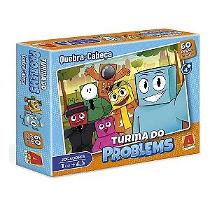 QUEBRA CABECA 60 PECAS TURMA DO PROBLEMS ALGAZARRA
