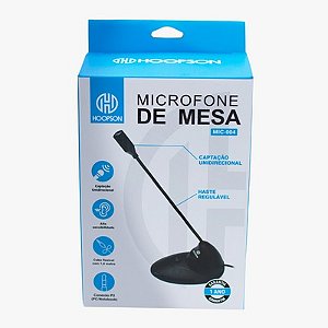 Microfone de mesa captação unidirecional MIC-004