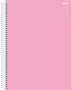 Caderno Universitário 10 matérias rosa Colors São