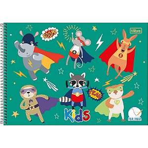 Caderno Espiral Capa Dura Meia Pauta Sapeca Mascul