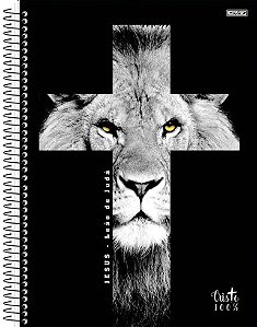 Caderno Universitário 15 matérias Cristo 100% São