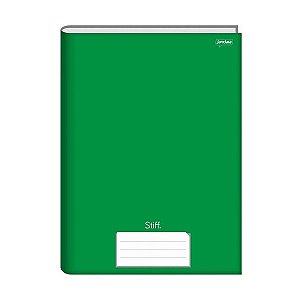 CADERNO BROCHURA VERDE 48 FOLHAS 1/4  STIFF SLIM