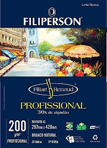 BLOCO FILIART RENAUD PROFISSIONAL BRANCO 200G/ 297