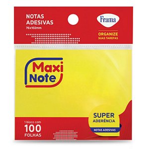 POST IT MAXI NOTE 76MMX102MM NEON AMARELO 100 FOLH