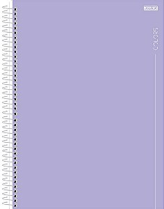 Caderno Universitário 1 matéria lilás Colors Anima