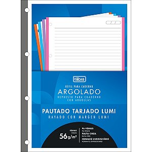 Refil Tiliflex Tarjado Lumi para Caderno Argolado