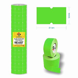 ETIQUETA GR MX-5500 VERDE FLUOR ROLO INDIVIDUAL GR