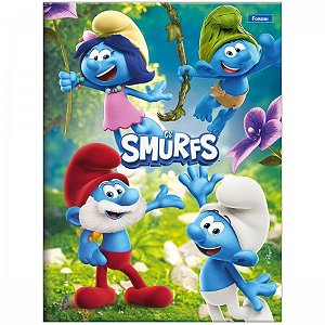 CADERNO BROCHURAO 80FLS SMURFS FSC FORONI