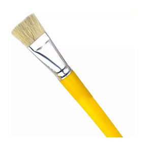 PINCEL ARTISTICO CHATO 24 CERDAS BRANCAS CABO LONG