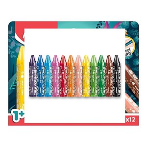 GIZ DE CERA JUNGLE FEVER JUMBO 12 CORES MAPED