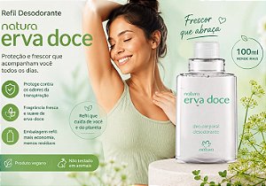 Refil Desodorante Corporal Erva Doce Natura 100ml