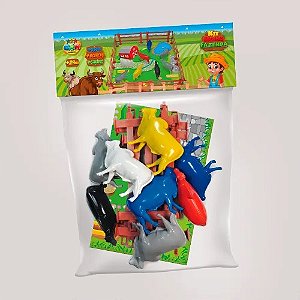 KIT MINHA FAZENDA I - 6 BOI E 8 CERCA (CARTELA)