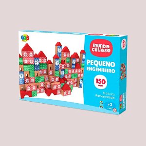 BRINQUEDO EM MADEIRA PEQUENO ENGENHEIRO - 150 PCS GGB