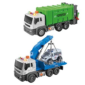 CARRO SERVICOS 1:16 FRICCAO  DMT6854 SORTIDO DMTOYS