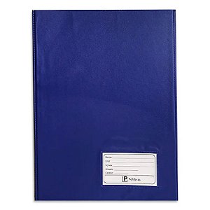 PASTA CATALOGO PVC COM VISOR 10 ENV AZUL POLIBRAS