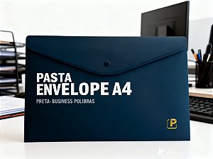 PASTA ENVELOPE  A4 PRETA - BUSINESS POLIBRAS
