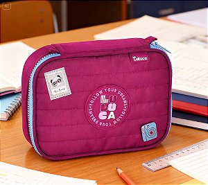 Estojo Box Luluca para 36 Lápis LU24640 Clio Style – Matelassê com Zíper