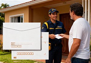 Envelope de Carta Comum com Preenchimento para Correspondência