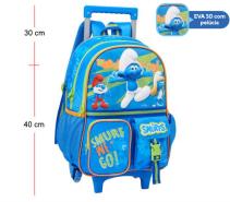MOCHILA DE RODINHA SMURFS CLIO STYLE