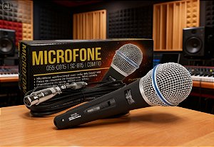 MICROFONE COM FIO ALTA FREQUENCIA SC-815