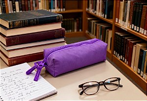 Estojo escolar nylon medio sortido feminino Daterra