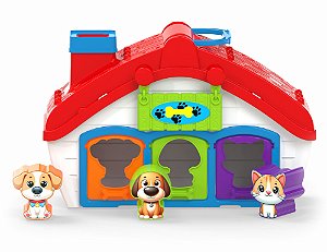 Casinha Pets na Caixa JXP Brink – Brinquedo Infantil de Animais na solapa