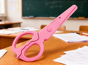 Tesoura para Massinha Escolar 12,7cm Cores Onda – Segura, Infantil e Ideal para Atividades Criativas