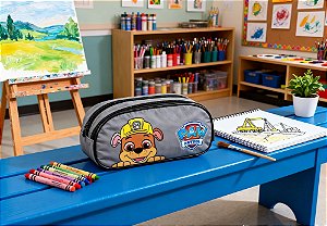 Estojo Escolar Patrulha Canina com 3 Zíperes Luxcel – Organizador Infantil Resistente Sortido