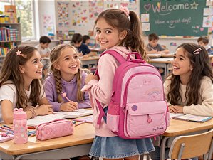 Mochila Escolar Sweet Queen SQ25015J Infantil Feminina SORTIDA