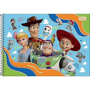 Caderno de Desenho e Cartografia Toy Story 80 Folhas Tilibra Sem Seda | Infantil Escolar