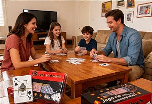 Baralho Duplo 108 Cartas de Plástico com Estojo SQ3389 SQ Comércio