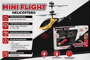 Mini Flight Helicóptero Sensor Infravermelho Recarregável Cor Sortida DM Toys