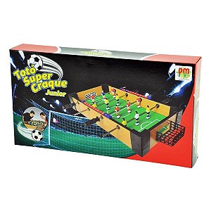 Jogo Totó Super Craque Junior DMT5751 DM Toys Mini Pebolim
