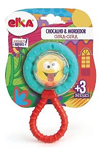 Mordedor Infantil Gira Gira com Chocalho – Brinquedo Sensorial para Bebê