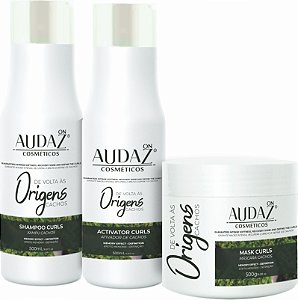 Kit Origens Cachos Shampoo 500ml, Ativador 500ml e Máscara 500g